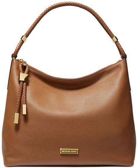 michael kors lexington leather shoulder bag|Michael Kors suede shoulder bag.